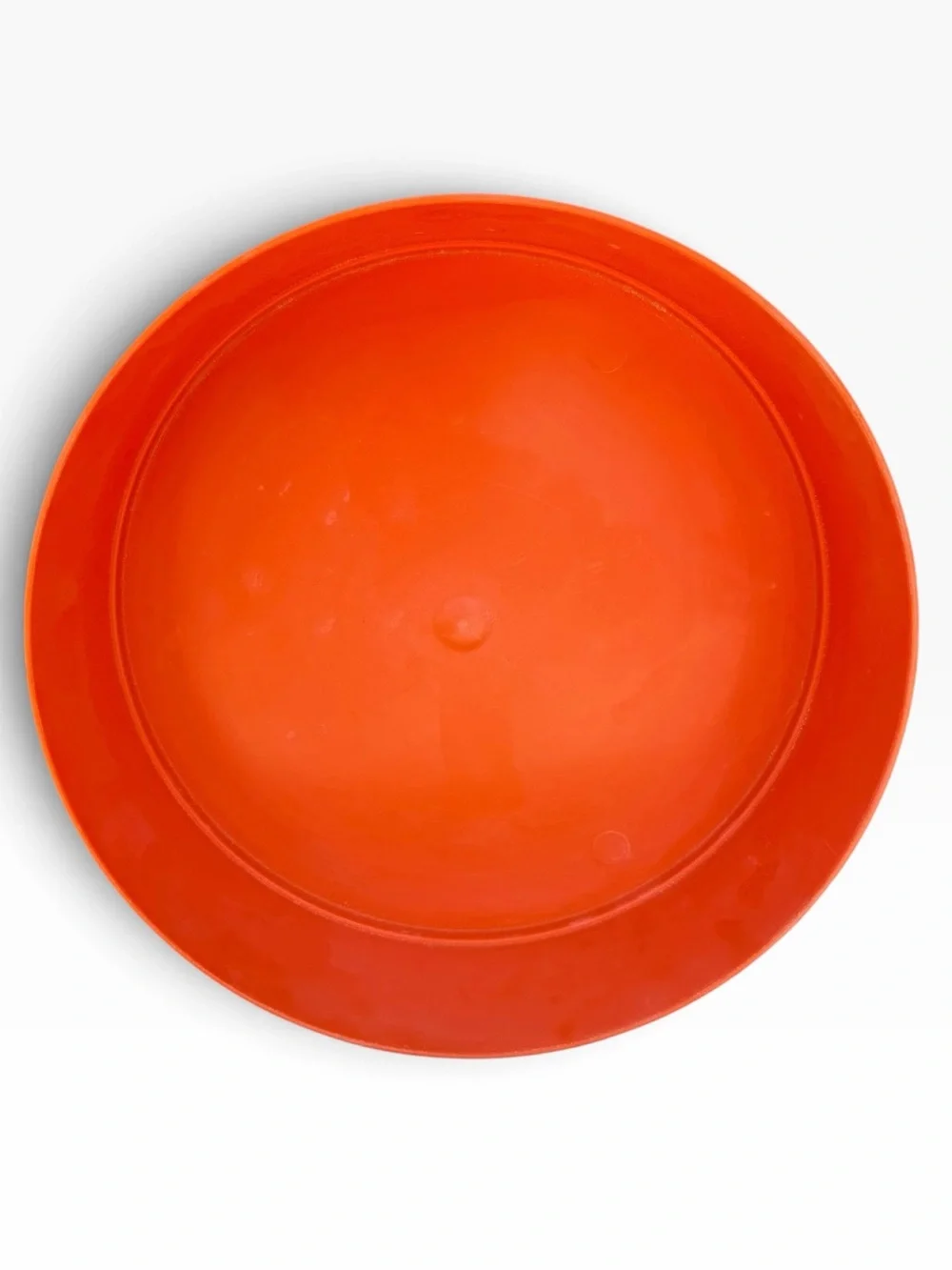 Vintage Orange Stackable Plastic Storage Container with Lid